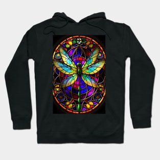 Stained Glass Dragonfly Hoodie